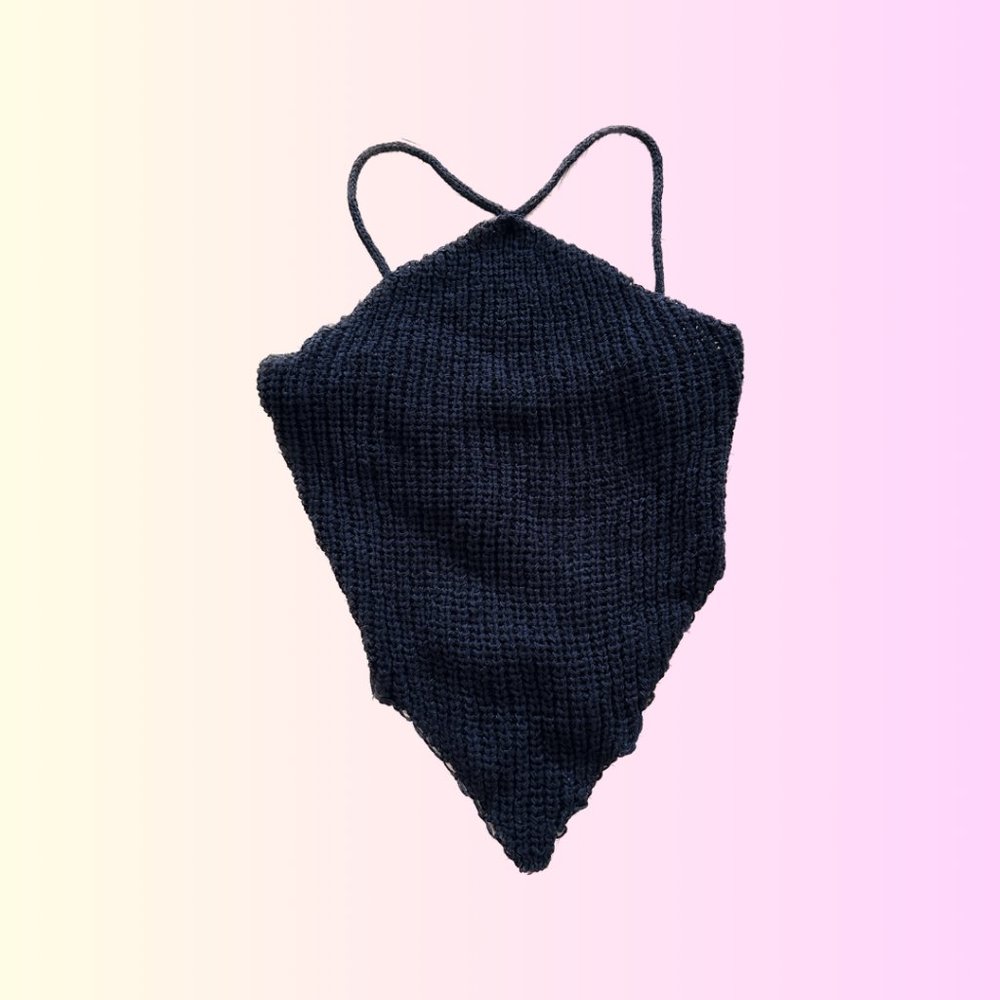 Forever21 Crochet Halter Napkin Top